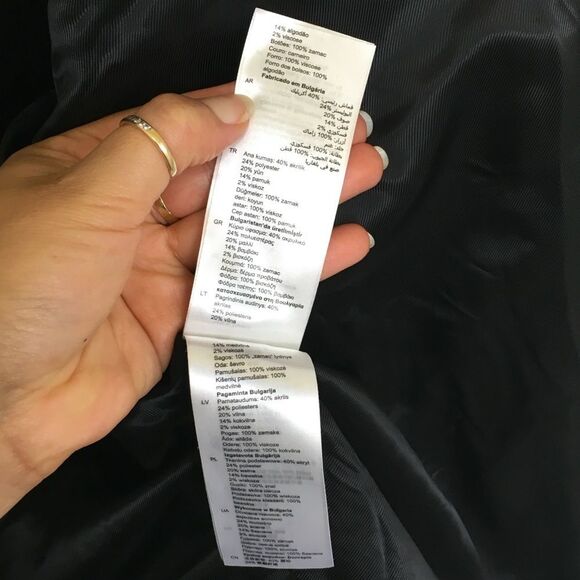 Sandro Black Cropped Leather Trim Button Front Tweed  Boucle Jacket Size 10 - Picture 14 of 17